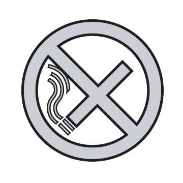 No Smoking Picto Sign - 150mm (W) x 150mm (H), Frosted Window Vinyl