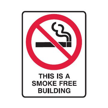 Prohibition Sign - No Smoking Picto This Is A Smoke Free Building Sign