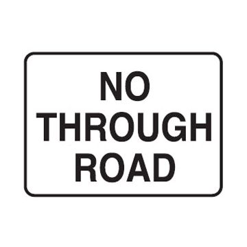 No Through Road Sign - 400mm (W) x 600mm (H), Aluminium, Class 2 (100) Reflective