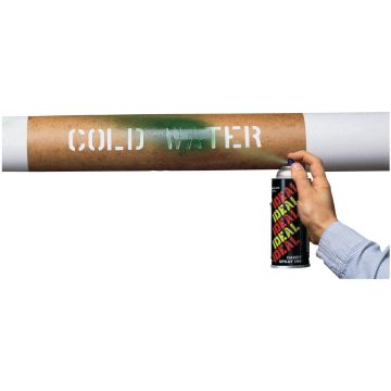 Chilled Drinking Water Pipe Markers Green - H57mm x W475mm