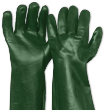 PVC Gloves Long Green
