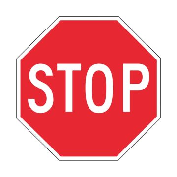 Directional Traffic Sign - Stop - 600mm (W) x 600mm (H), Aluminium, Class 2 (100) Reflective