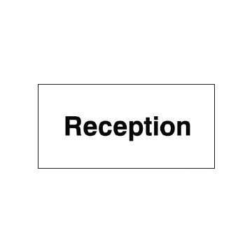 Reception Sign - 450mm (W) x 180mm (H), Metal