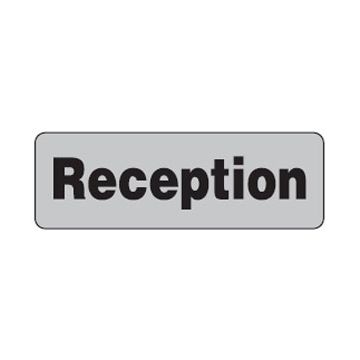 Reception Sign - 250mm (W) x 60mm (H), Self-Adhesive Polypropylene