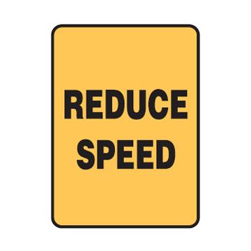 Reduce Speed Sign - 450mm (W) x 600mm (H), Metal