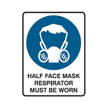 Mandatory Sign - Respirator Picto Half Face Mask Respirator Must Be Worn