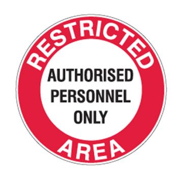 Restricted Area Safety Floor Markers