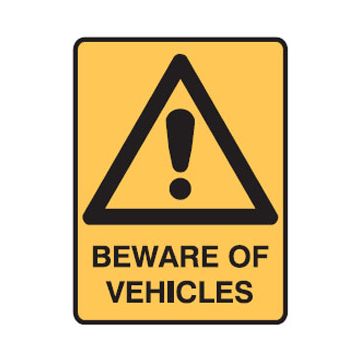 Warning Sign -Safety Alert Picto Beware Of Vehicles