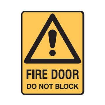 Safety Alert Picto Fire Door Do Not Block Sign