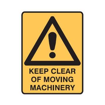 Warning Sign - Safety Alert Picto Keep Clear Of Moving Machinery 