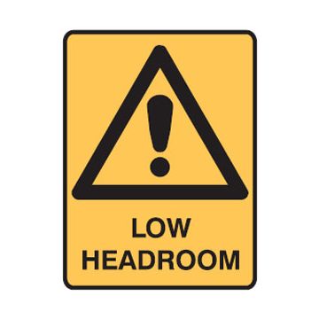 Warning Sign - Safety Alert Picto Low Headroom