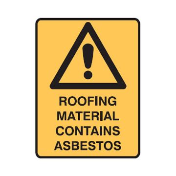 Safety Alert Picto Roofing Materials Contain Asbestos Sign - 300mm (W) x 450mm (H), Metal