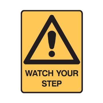 Safety Alert Picto Watch Your Step Sign