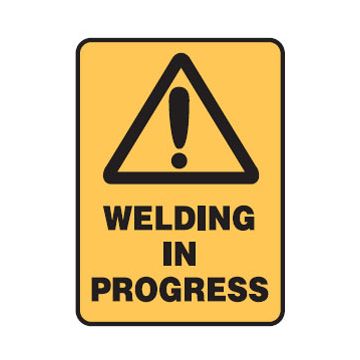 Safety Alert Picto Welding In Progress Sign