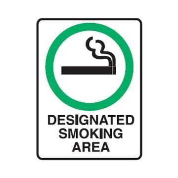 Smoking Allowed Picto Designated Smoking Area Sign - 300mm (W) x 450mm (H), Metal