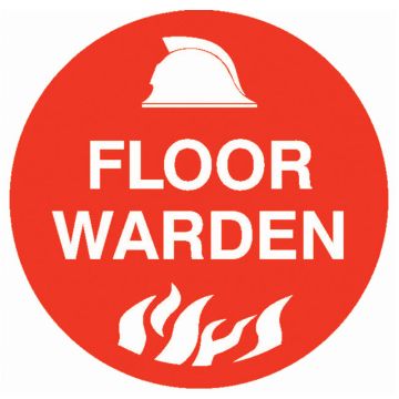 Hard Hat Label - Floor Warden