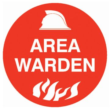 Hard Hat Label - Area Warden