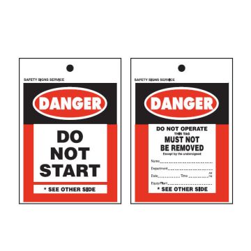 Rigid Plastic Danger Tag Double Sided