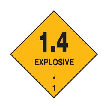 Dangerous Goods Sign - Explosive Class 1.4