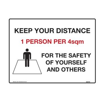 Keep Your Distance 1 Person 4sqm