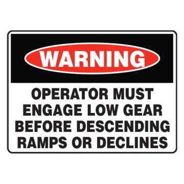 Warning Operator Must.. Sign, 150mm (W) x 100mm (H), Self Adhesive Vinyl, Pack of 5