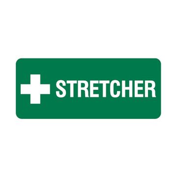 Stretcher First Aid Sign, 300mm (W) x 125mm (H)