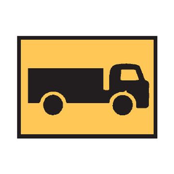 Truck Picto Right Sign - 600mm (W) x 900mm (H), Metal