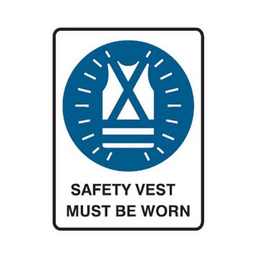 Vest Picto Safety Vest Must Be Worn Sign