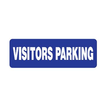 Visitors Parking Sign - 600mm (W) x 150mm (H), Metal