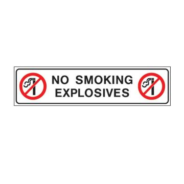 Bounce-Back Sign No Smoking Explosives