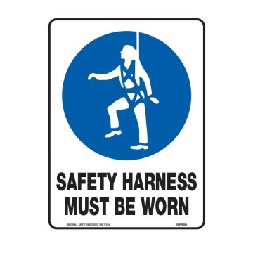 Mandatory Sign - Safety Harness Must be Worn