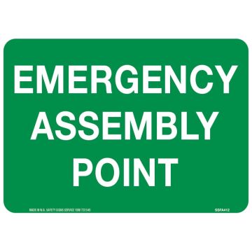 Emergency Evacuation Signs - Emergency Assembly Point