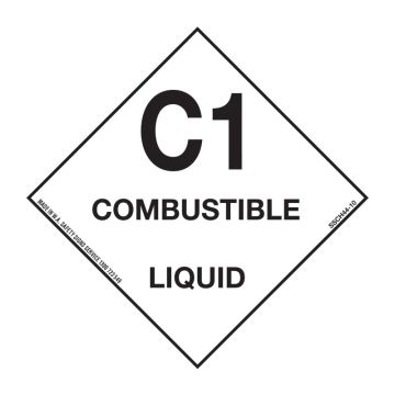 Dangerous Goods Sign - C1 Combustible Liquid