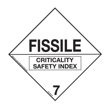 Dangerous Goods Diamond Sign - Fissile Class 7