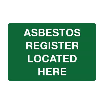 Asbestos Register Located Here Sign