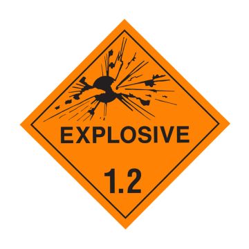 Dangerous Goods Signs - Class 1 Explosive 1.2