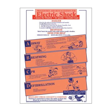 Electric Shock Procedure Sign