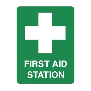 Emergency Information Sign - First Aid Station
