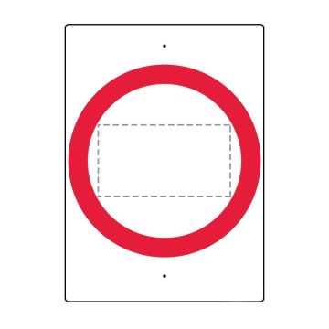 Blank Speed Restriction Sign - 600mm (W) x 900mm (H), Self-Adhesive Vinyl