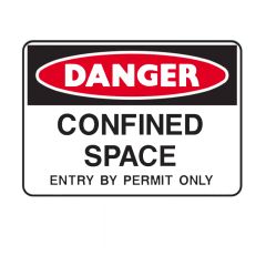 Danger Sign - Confined Space Entry By Permit Only 