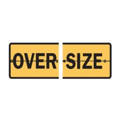 Oversize Sign Split Hinged - 600mm (W) x 450mm (H), Galvanised Steel, Class 2 (100) Reflective